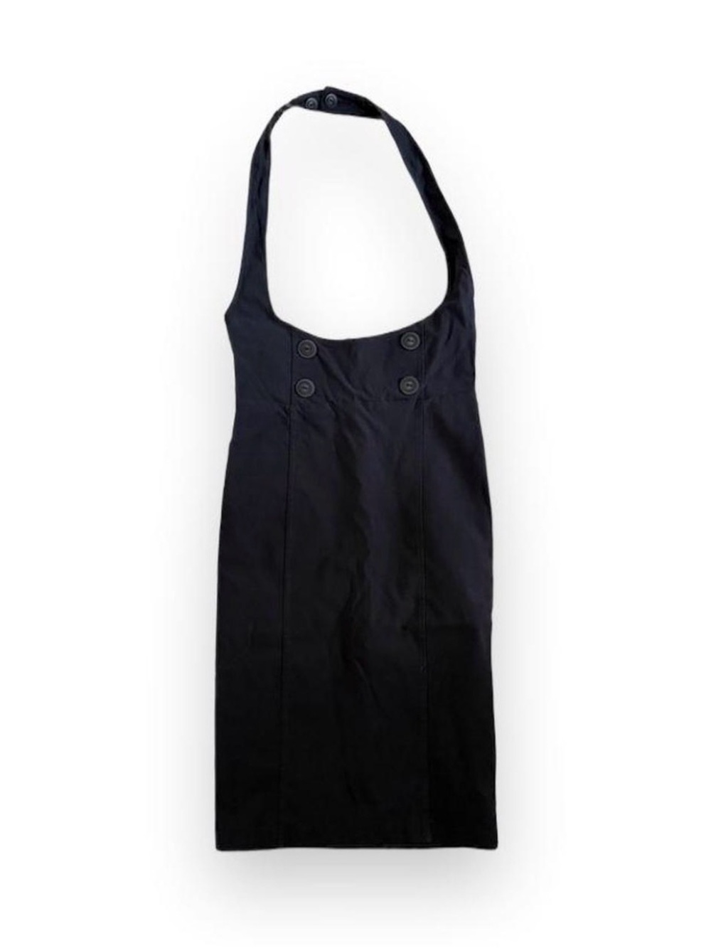 Vintage Deadstock Black Halter Mini Dress